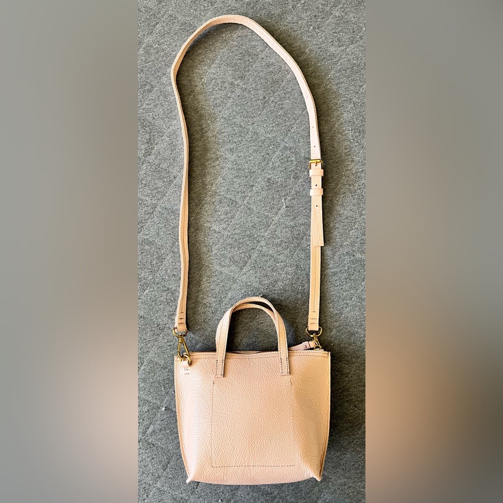 MARK & GRAHAM Blush Leather Mini Crossbody Bag Excellent Condition